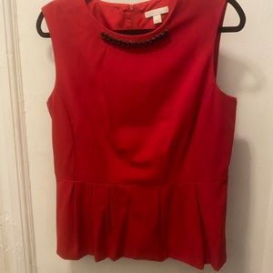 Sleeveless poplin shirt